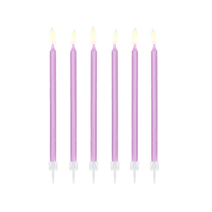 lilac birthday candles