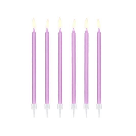 lilac birthday candles