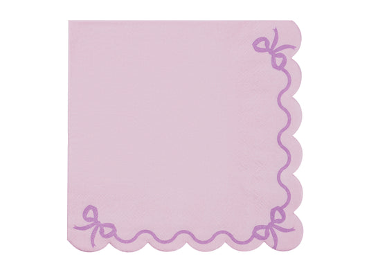 lilac bow napkins - pack of 12 