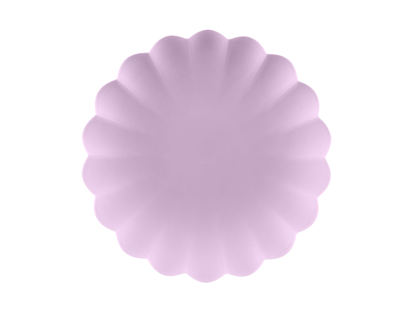 lilac scalloped edge reusable plates - pack of 4 
