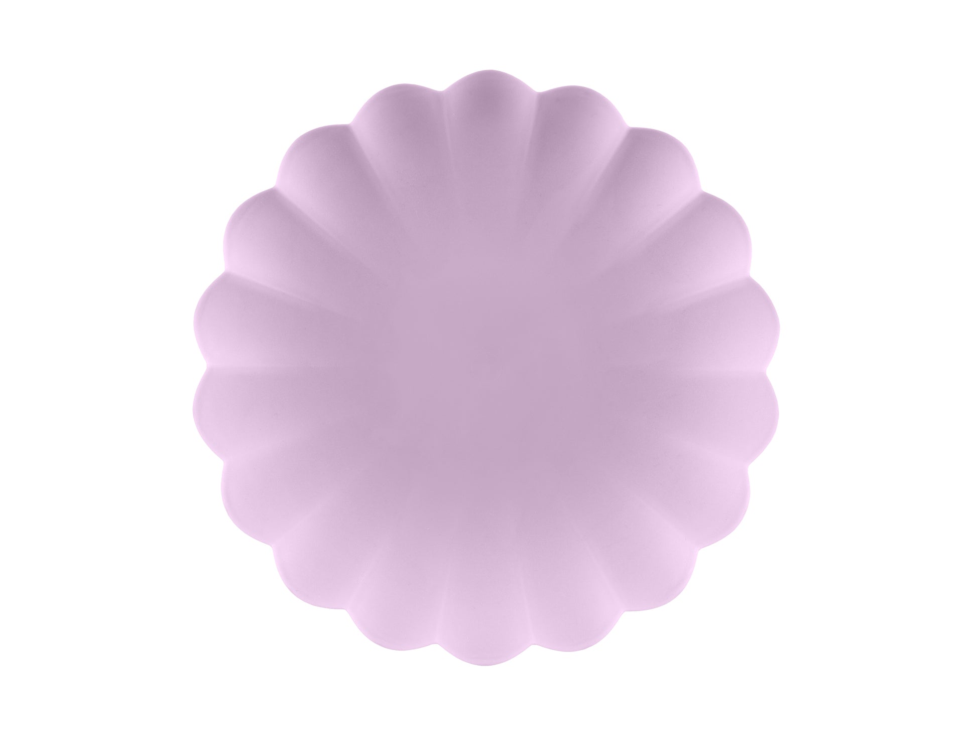 lilac scalloped edge reusable plates - pack of 4 