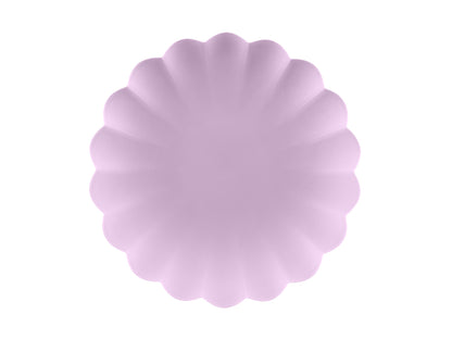 lilac scalloped edge reusable plates - pack of 4 