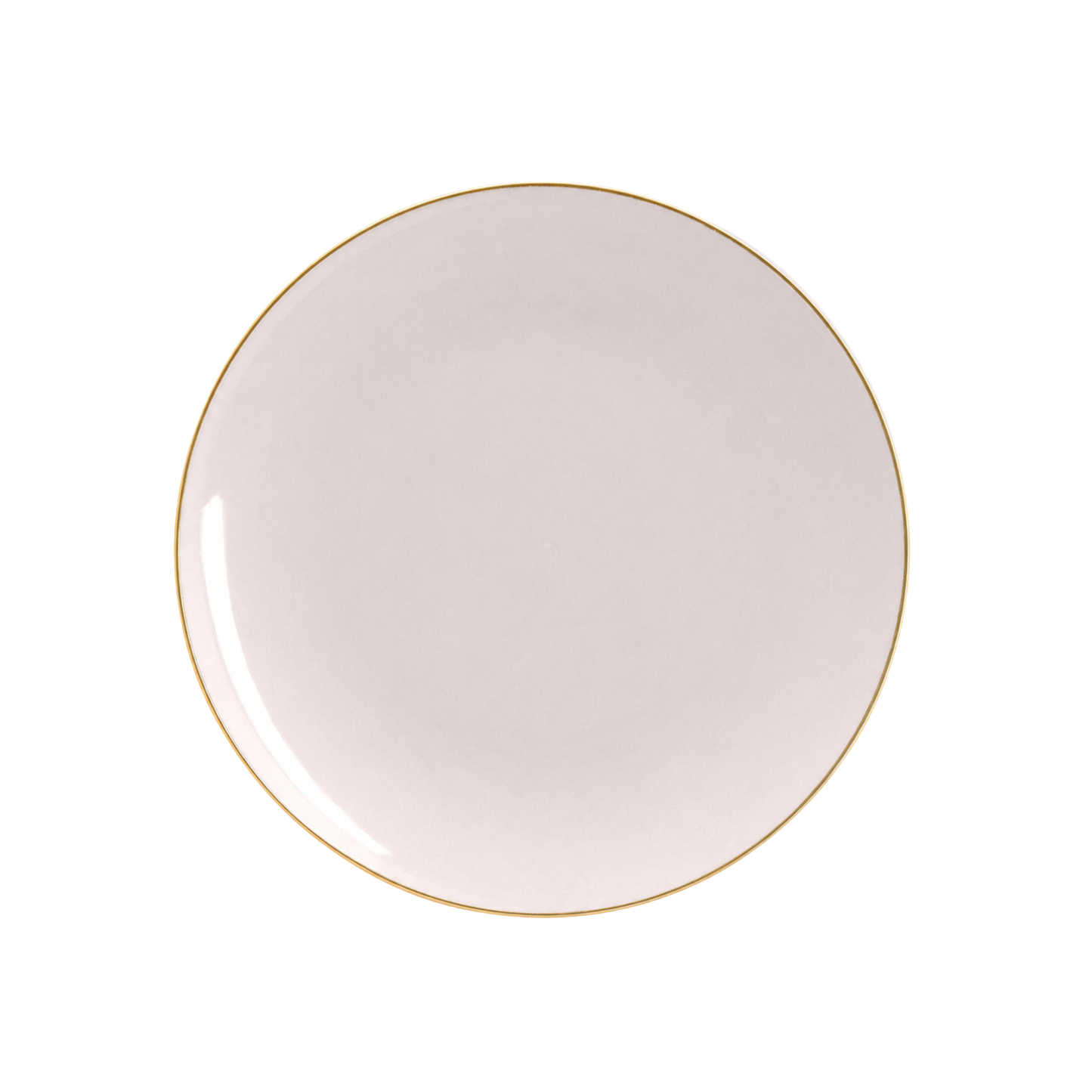 LINEN & GOLD ROUND REUSABLE DESSERT PLATES | 10 PIECES