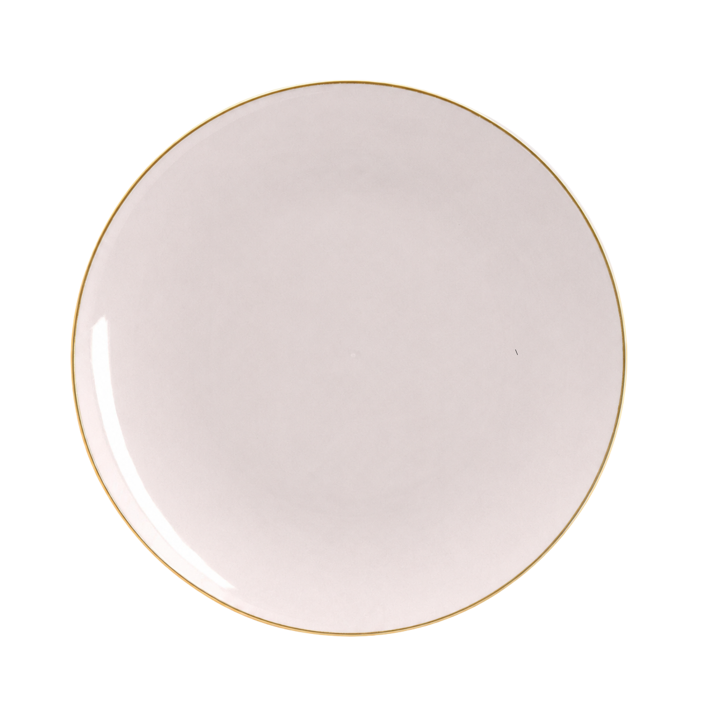 LINEN & GOLD ROUND REUSABLE DINNER PLATES | 10 PIECES