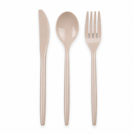 LINEN REUSABLE CUTLERY SET | 30 PIECES