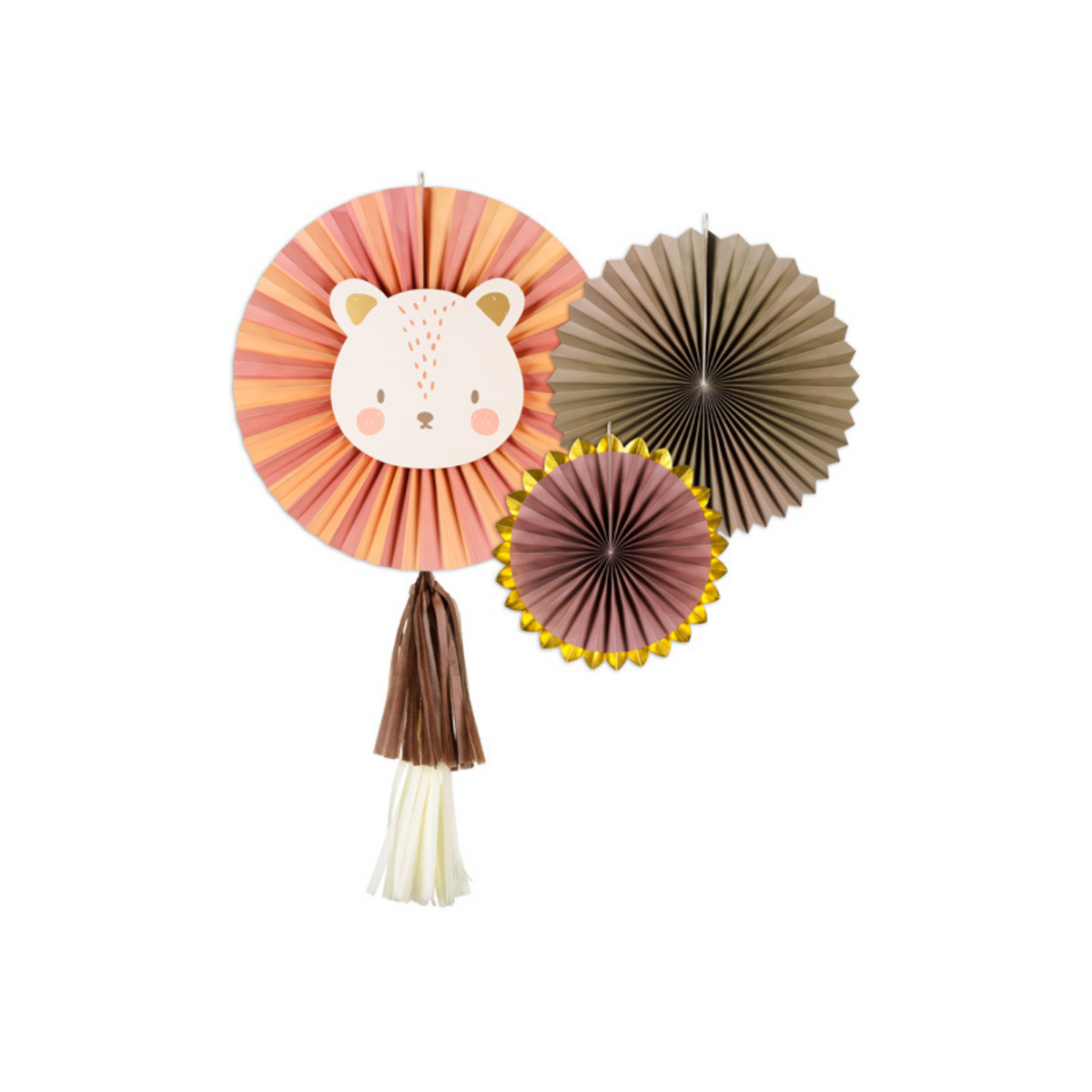 LITTLE LION PARTY FANS – CONFETTIMYPARTY