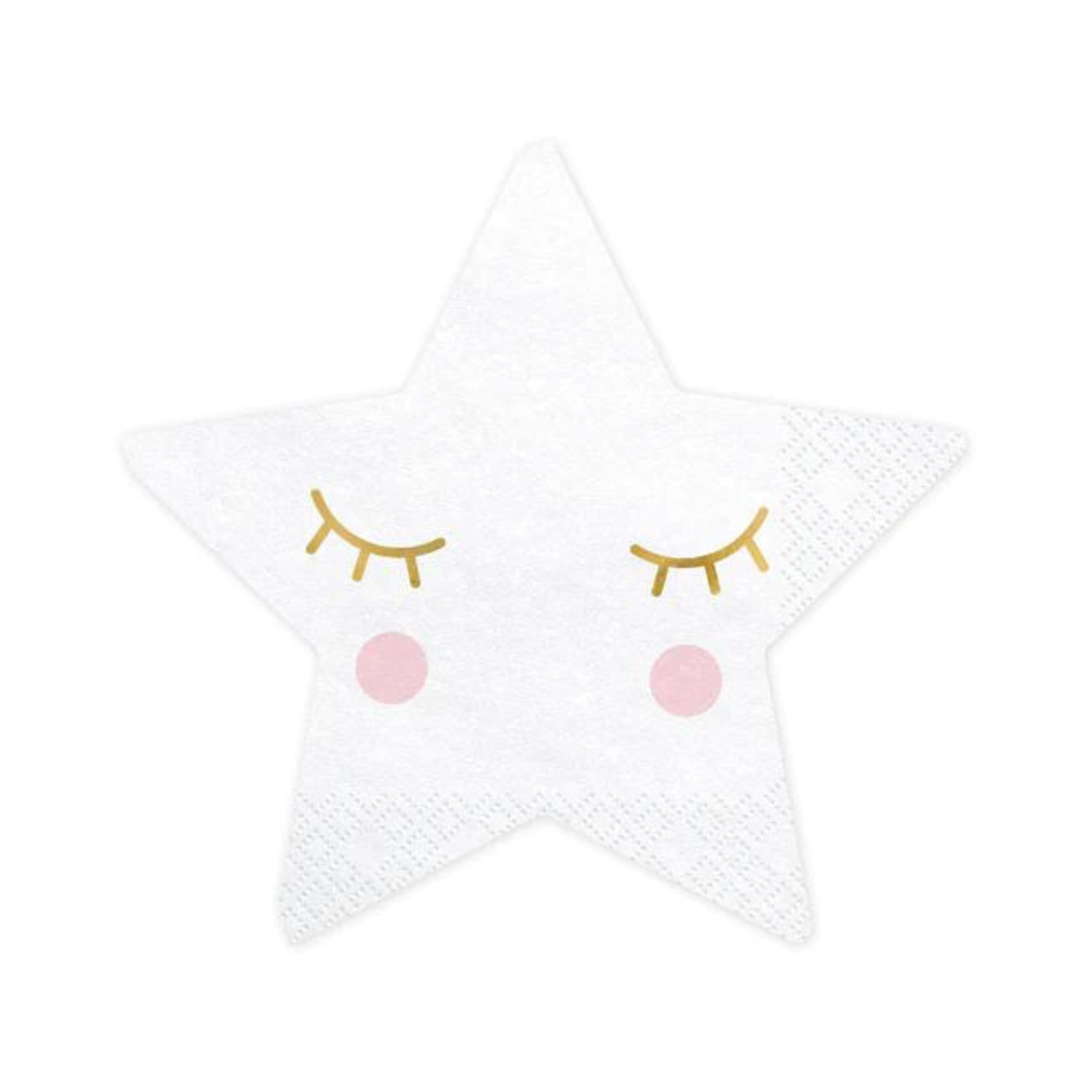 star shaped napkin with blushing cheeks and eyes