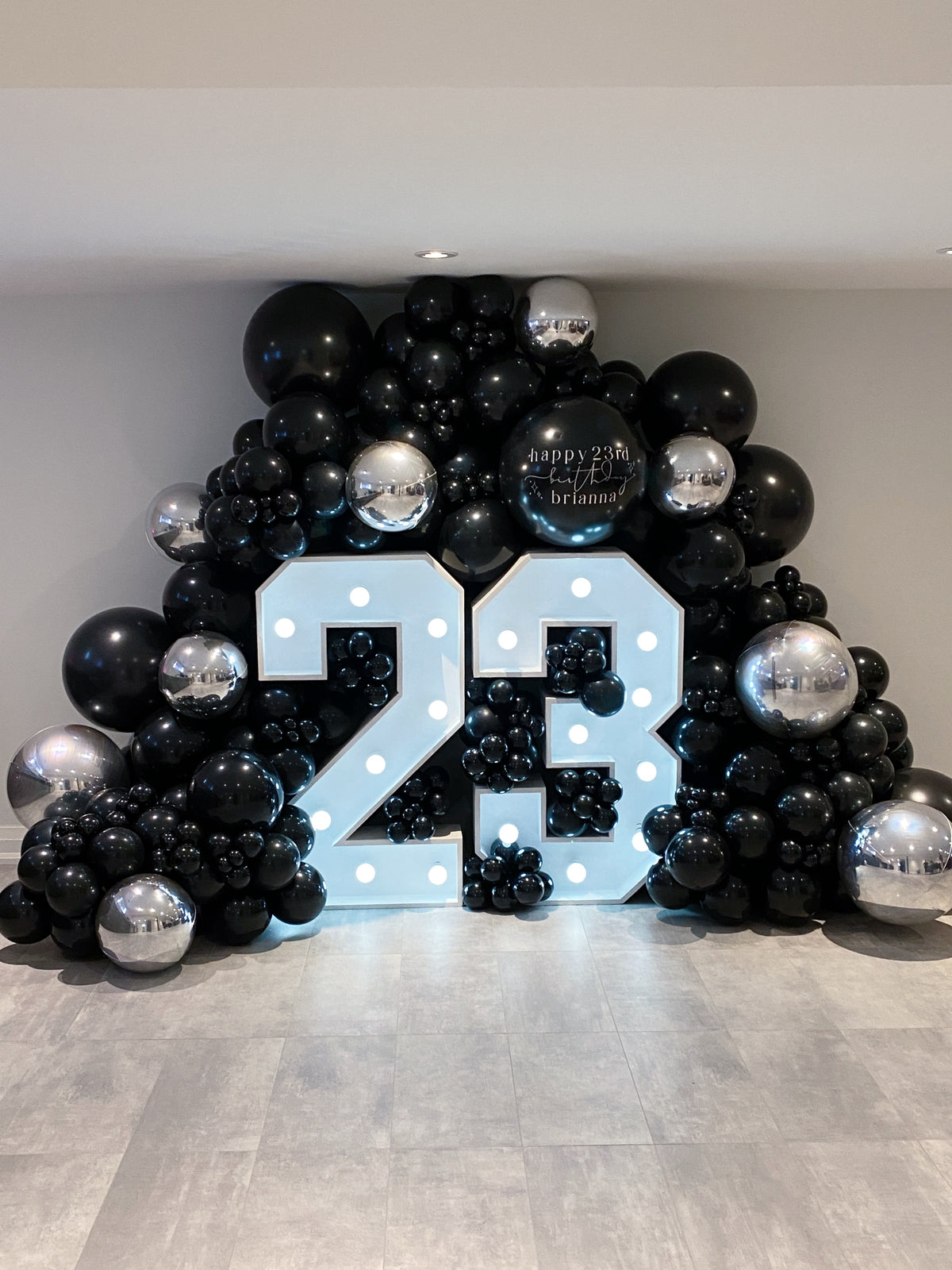 MARQUEE NUMBERS + BALLOON GARLAND