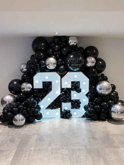 MARQUEE NUMBERS + BALLOON GARLAND