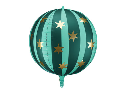 green striped matte foil orbs 