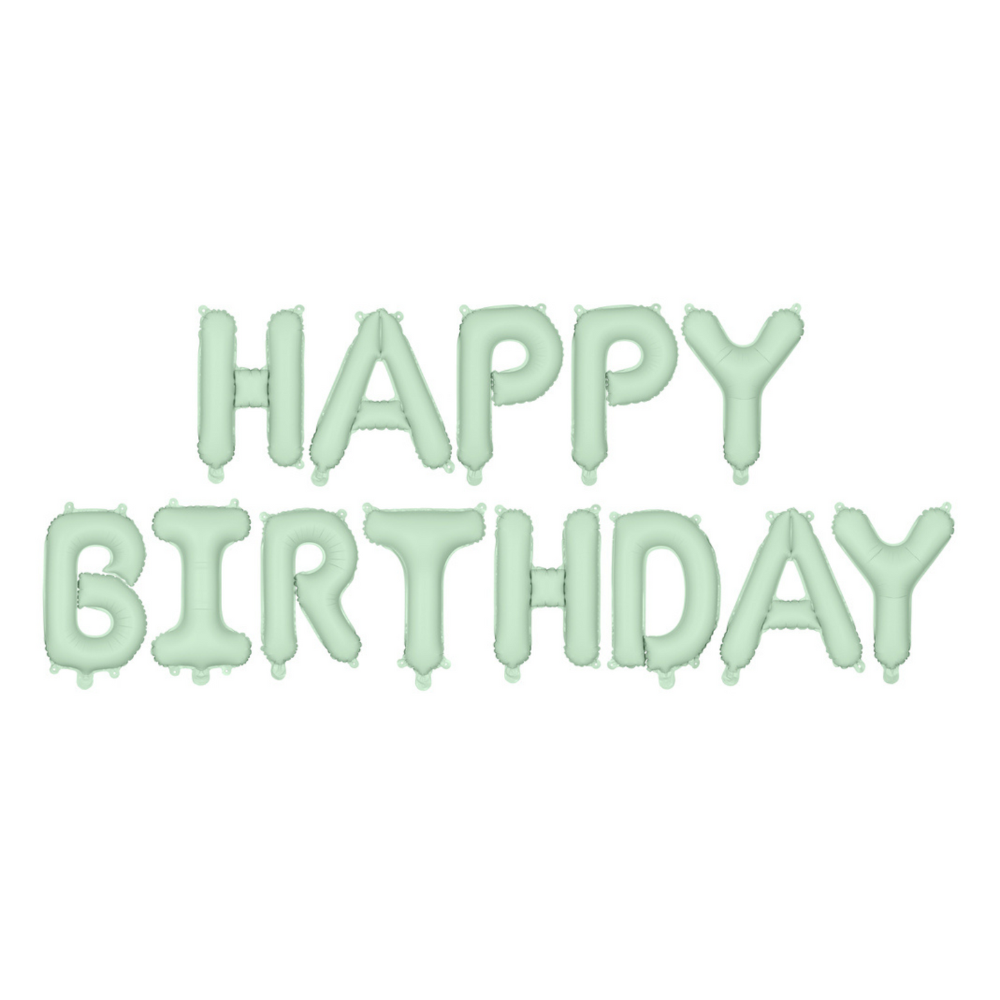 matte mint green happy birthday balloon letters - 16 inches 