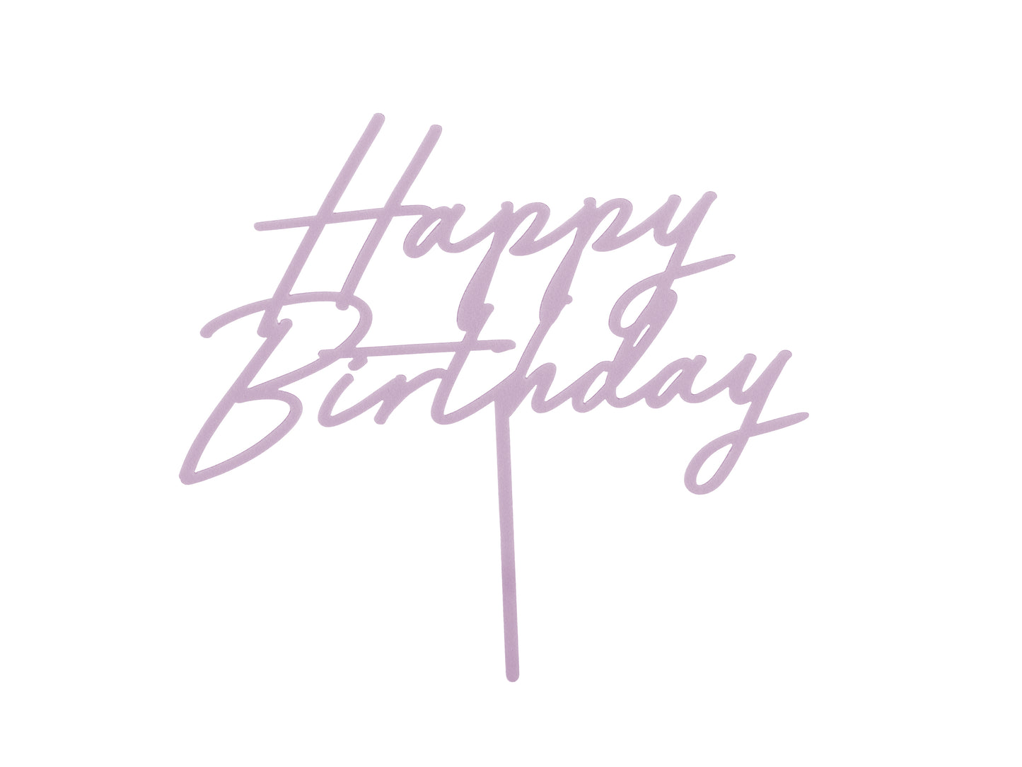 matte purple happy birthday cake topper 6 inches 