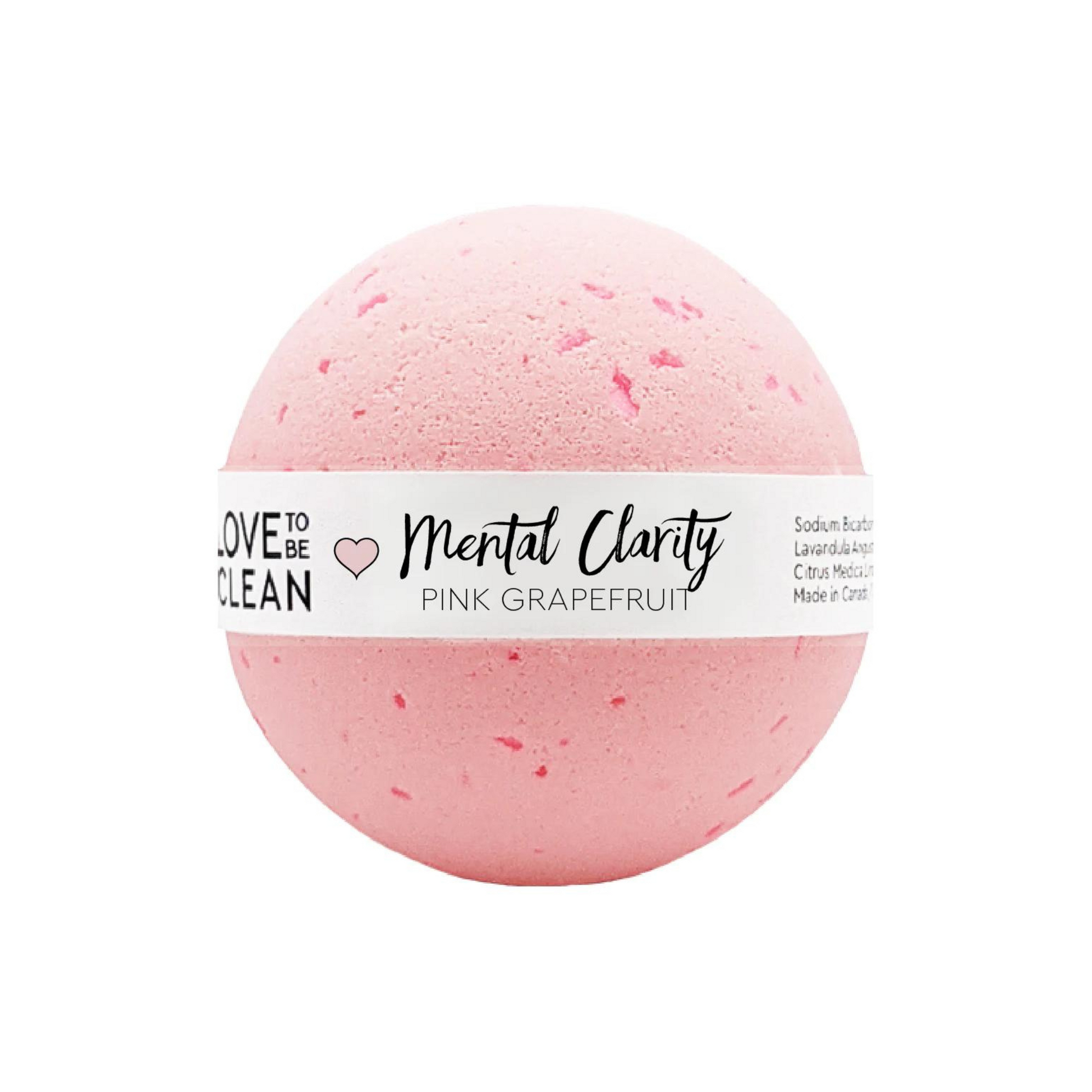 mental clarity pink grapefruit bath bomb