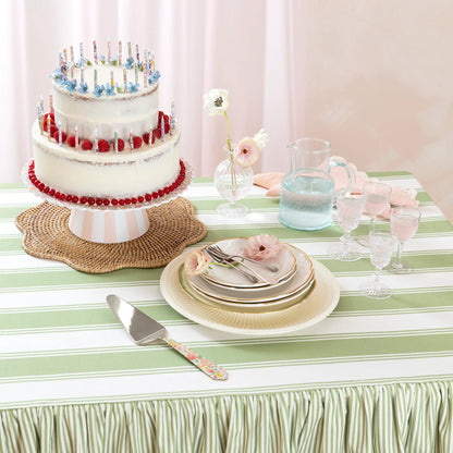 Meri Meri Liberty print mini candles on a layered birthday cake