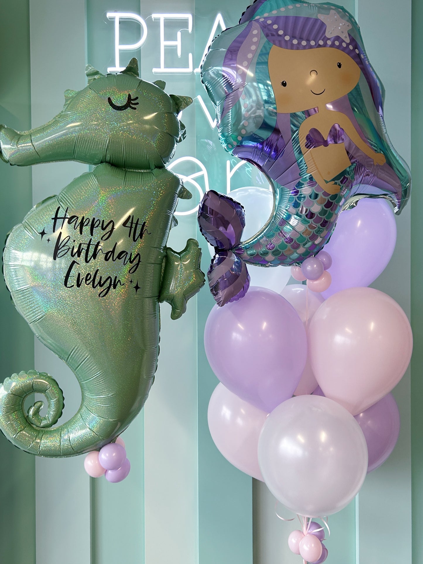 mermaid and seahorse balloon bundle