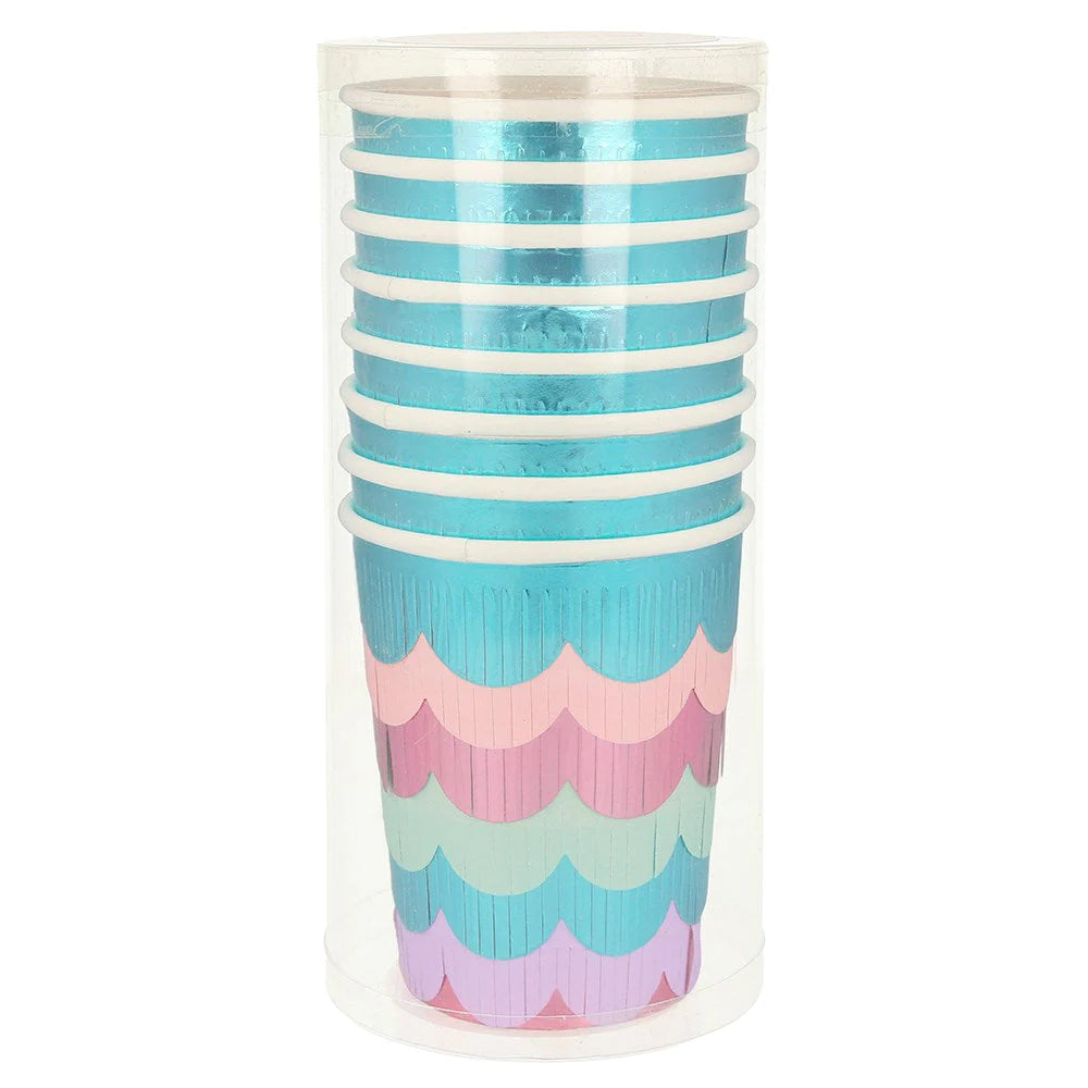 mermaid fringe cups in package
