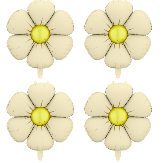 mini yellow and nude daisy balloons, perfect for a balloon garland or wall decor. pack of 4 sold in Toronto, ships Canada wide and USA 