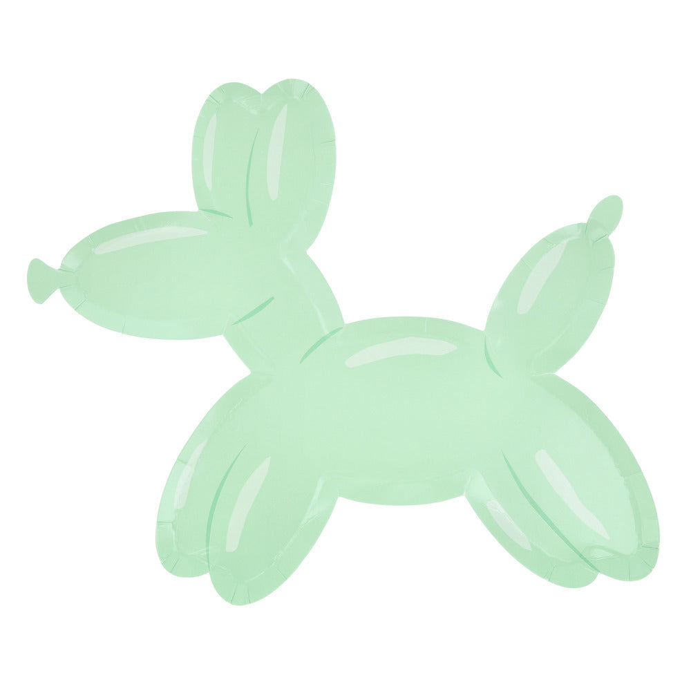 Mint balloon dog shaped paper plate by Meri Meri available at our Toronto party shop