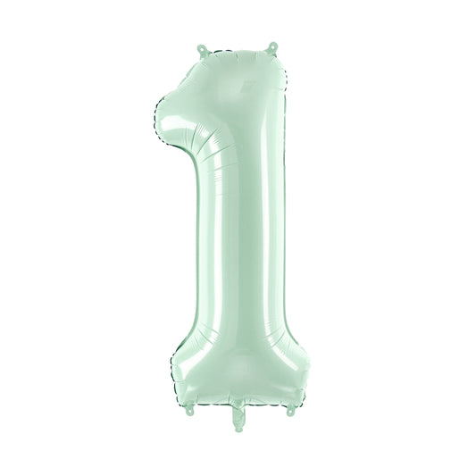 28" MINT GREEN FOIL NUMBERS