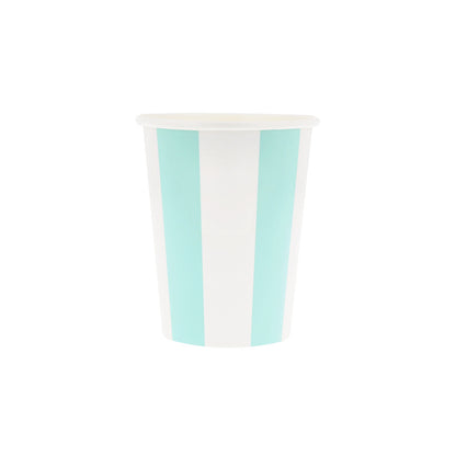 Mint beach striped paper cup by Meri Meri available at our Toronto party shop