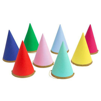 multicolour party hats meri meri