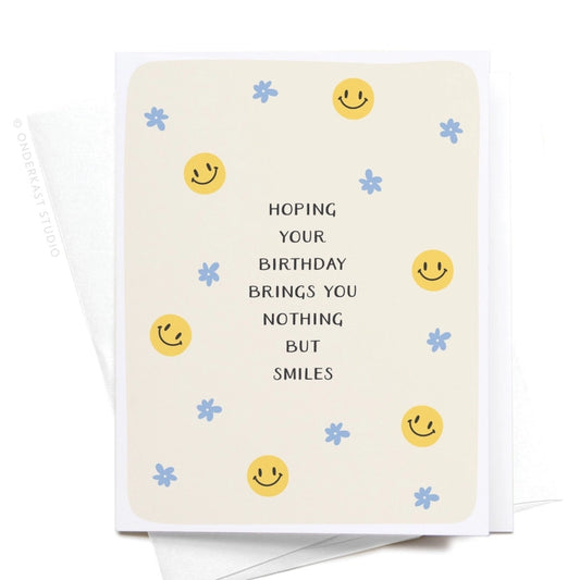 nothing but smiles birthday card