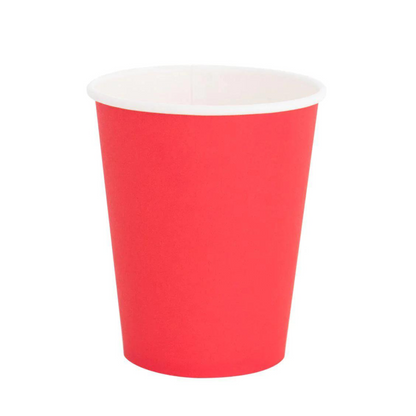 cherry red paper cup
