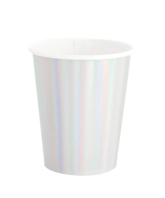 iridescent paper cups