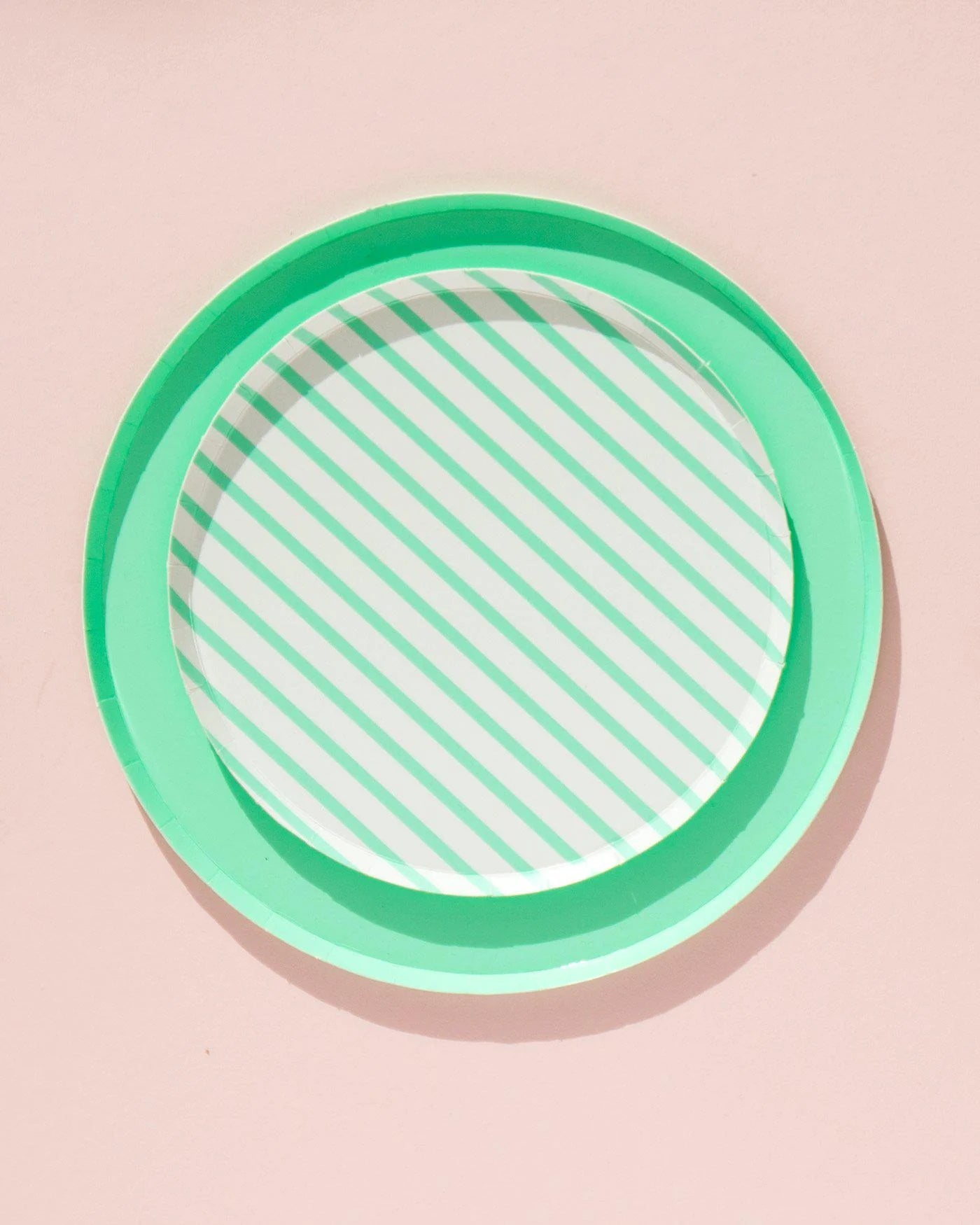 OH HAPPY DAY MINT STRIPED DESSERT PLATES