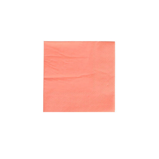 OH HAPPY DAY NEON CORAL COCKTAIL NAPKINS