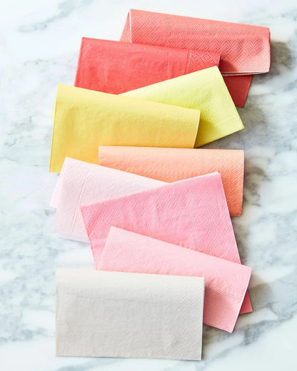cocktail napkins in a variety of colours