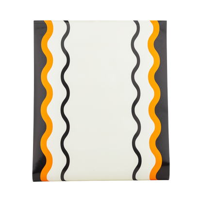 ORANGE AND BLACK RIC TAC TABLE RUNNER