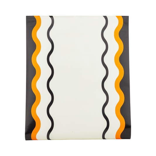 ORANGE AND BLACK RIC TAC TABLE RUNNER