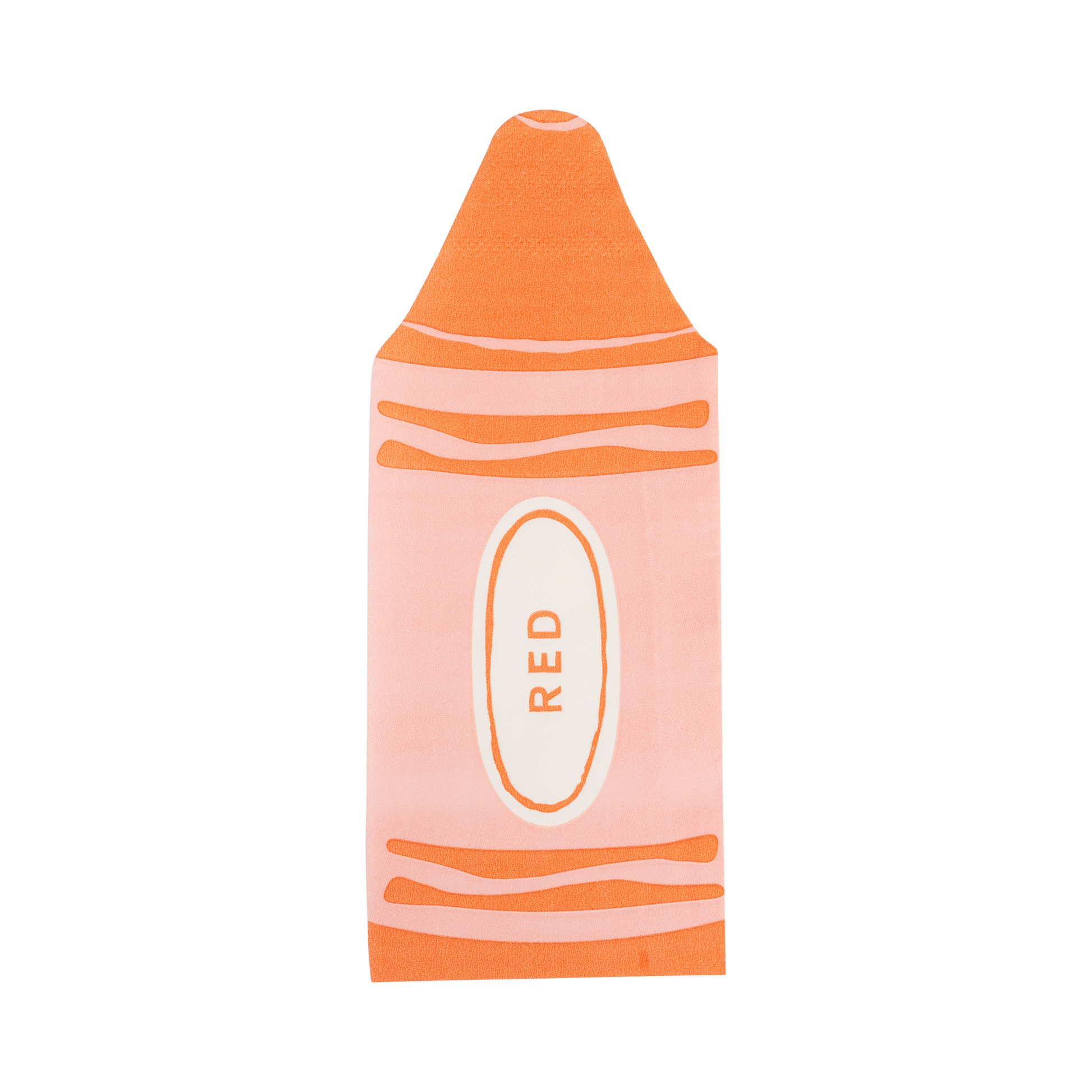 orange shaped crayon napkin