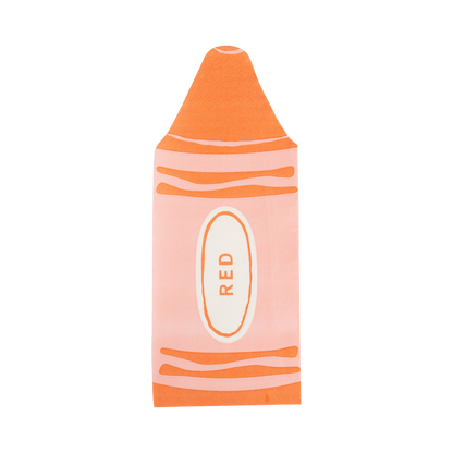 orange shaped crayon napkin