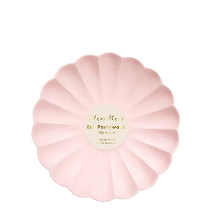 pale pink bamboo dinner plates