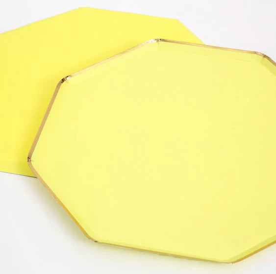 pale yellow side plates by meri meri
