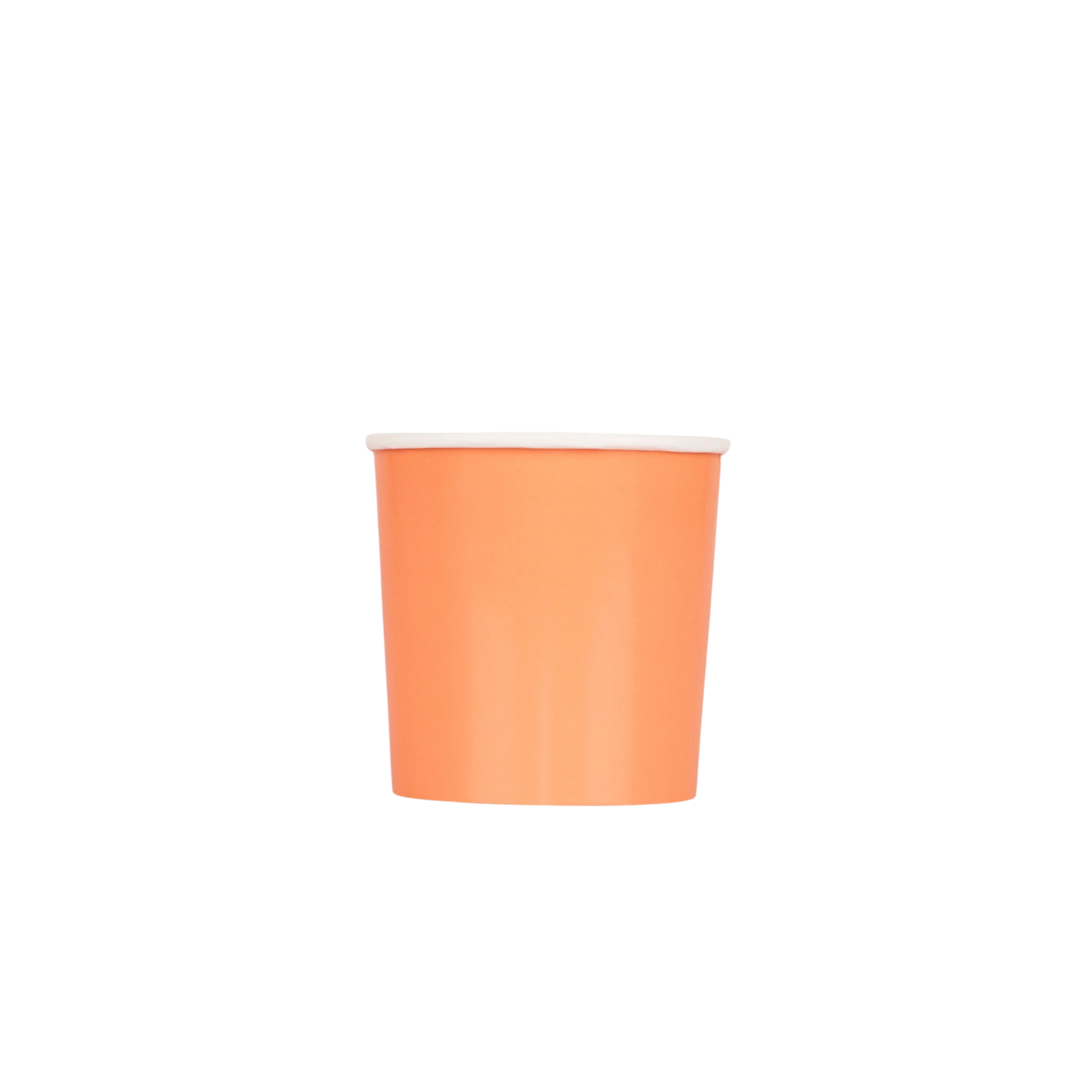 Papaya-coloured 9oz paper party cup, available at Confetti My Party and ships across Canada.