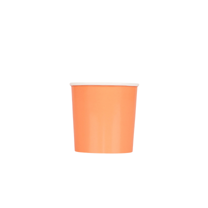Papaya-coloured 9oz paper party cup, available at Confetti My Party and ships across Canada.