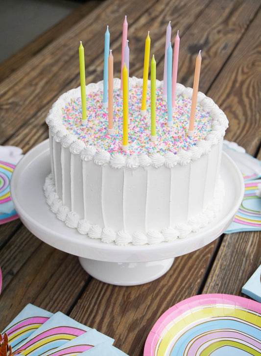 PASTEL TALL BIRTHDAY CANDLES | 12 PACK