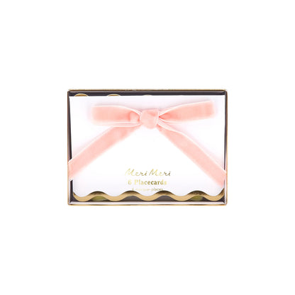 PASTEL VELVET BOW PLACE CARDS BY MERI MERI