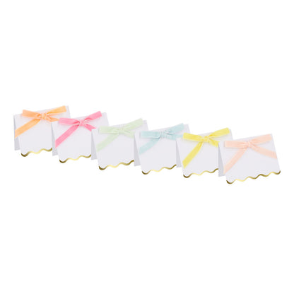 velvet bow place cards - pack of 6 by Meri Meri sold in Toronto at Confetti my Party.
