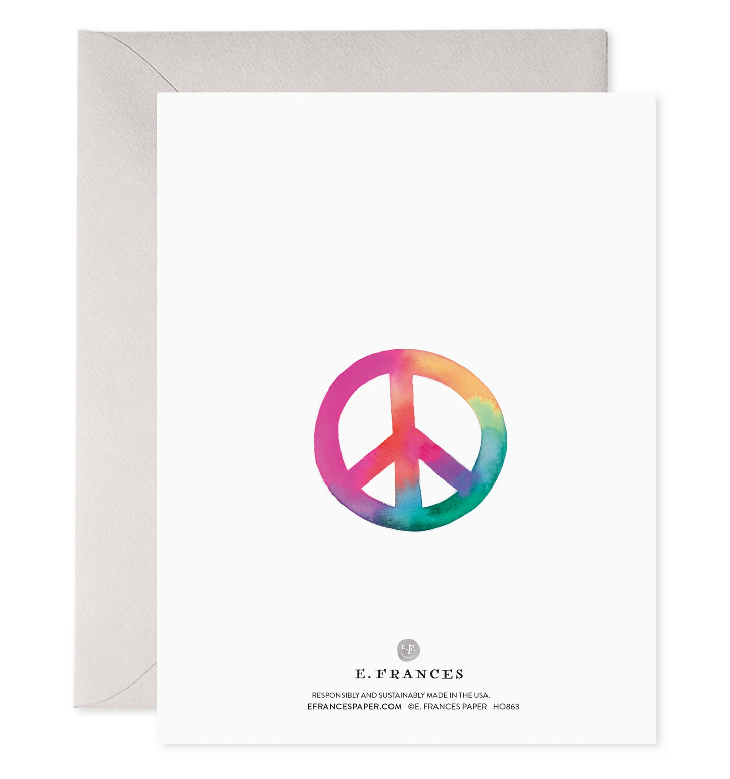 PEACE + LOVE HOLIDAY GREETING CARD