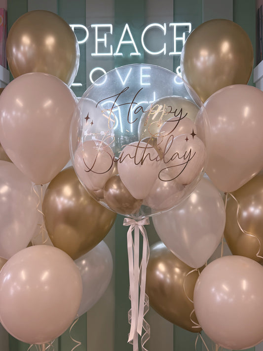 PERSONALIZED BUBBLE BALLOON + LUXE BALLOON BUNDLES