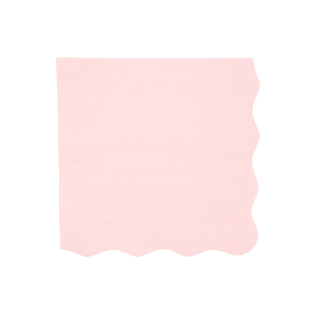 Petal pink large paper napkins with scalloped edge for birthdays and parties