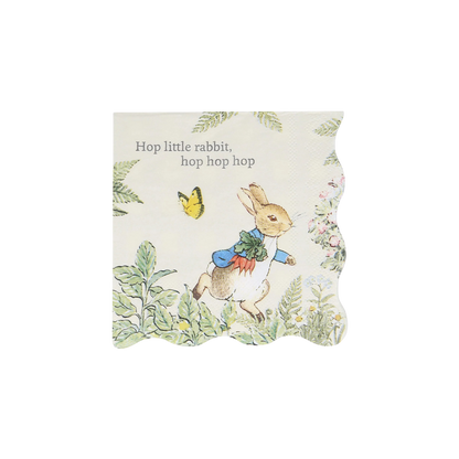peter rabbit in the garden small cocktail napkins - pack of 16 by Meri Meri sold in Toronto at Conetti my Party - ships Canada Wide and USA 