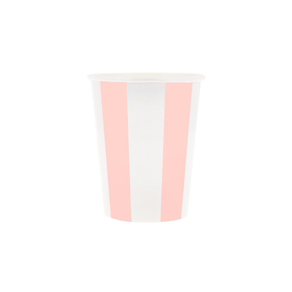 Pink beach striped paper cup by Meri Meri available at our Toronto party shop