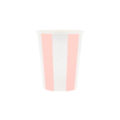 Pink beach striped paper cup by Meri Meri available at our Toronto party shop