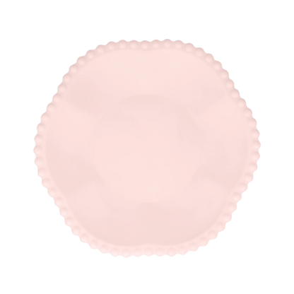 pink dot edged flower compostable side plates by meri meri pack of 8 