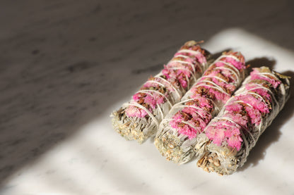 pink preserved flower sage stick 